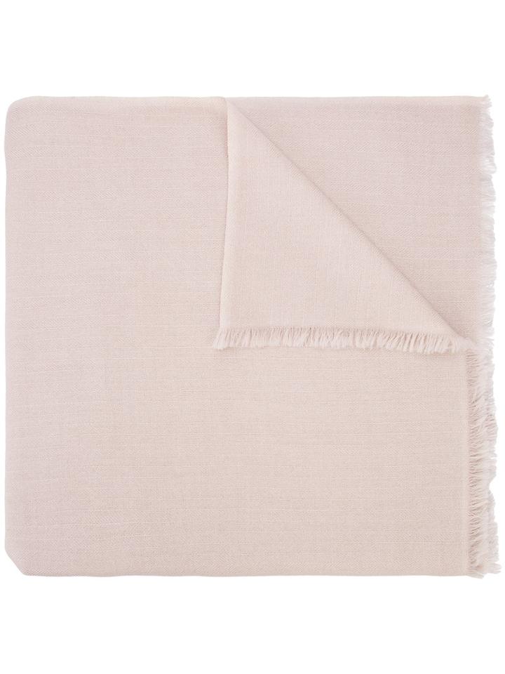 Denis Colomb - Fringed Scarf - Women - Cashmere - One Size, Nude/neutrals, Cashmere