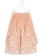 Caffe' D'orzo - Fiordaliso Skirt - Kids - Cotton/nylon/spandex/elastane/micromodal - 10 Yrs, Girl's, Nude/neutrals