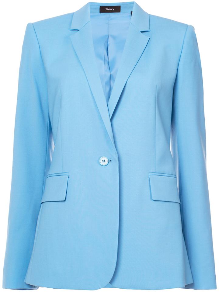 Theory Classic Single-breasted Blazer - Blue