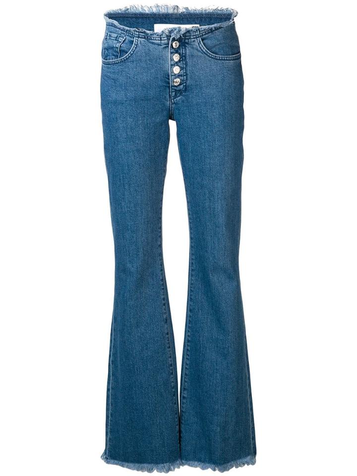 Marques'almeida Button-up Flared Jeans - Blue