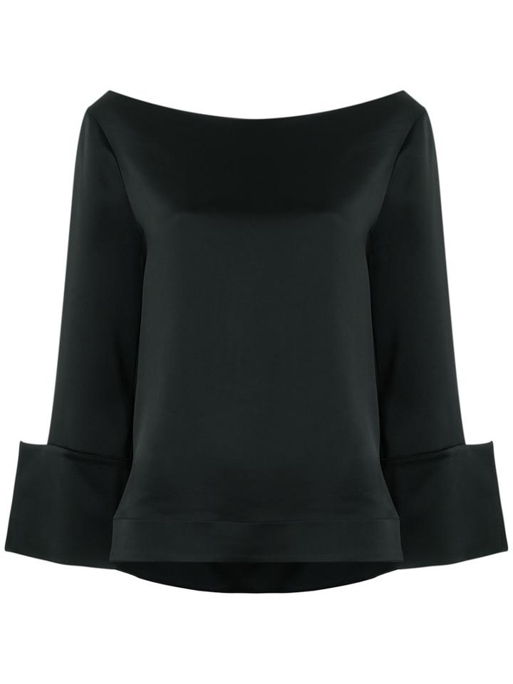Gloria Coelho - Crepe Blouse - Women - Polyester/acetate - Pp, Black, Polyester/acetate