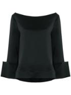 Gloria Coelho - Crepe Blouse - Women - Polyester/acetate - Pp, Black, Polyester/acetate