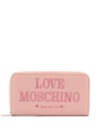 Love Moschino Embroidered Logo Wallet - Pink