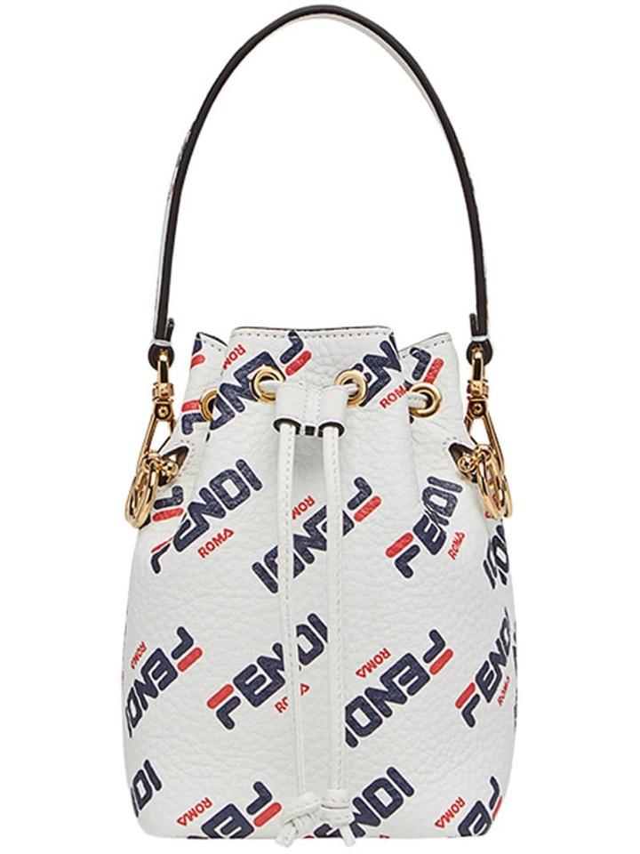Fendi Mini Fendimania Mon Tresor Bucket Bag - White