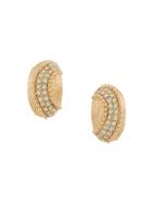 Christian Dior Vintage Oyster Shaped Earrings - Metallic