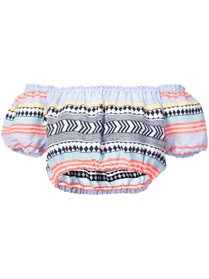 Lemlem Sofia Cropped Puff Blouse - Multicolour