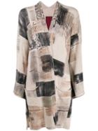 Masnada Mix Pattern Maxi Knitted Top - Neutrals