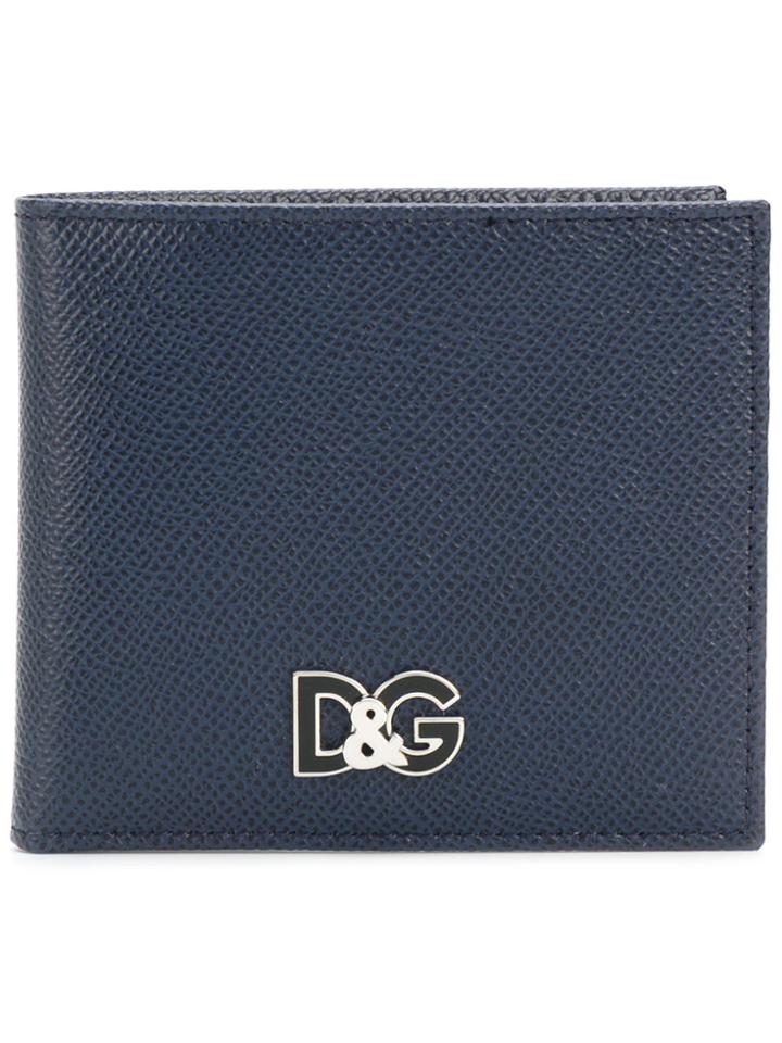 Dolce & Gabbana Logo Billfold Wallet - Blue
