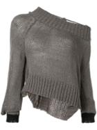Taylor Situation One Shoulder Sweater - Grey
