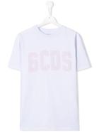 Gcds Kids Teen Logo Studded T-shirt - White