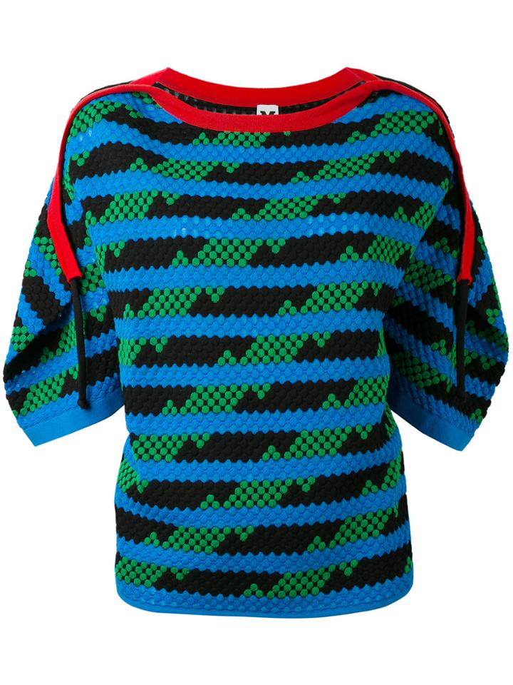 M Missoni Zig-zag Pattern Knitted Blouse - Blue