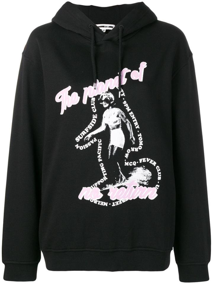 Mcq Alexander Mcqueen Graphic Print Hoodie - Black