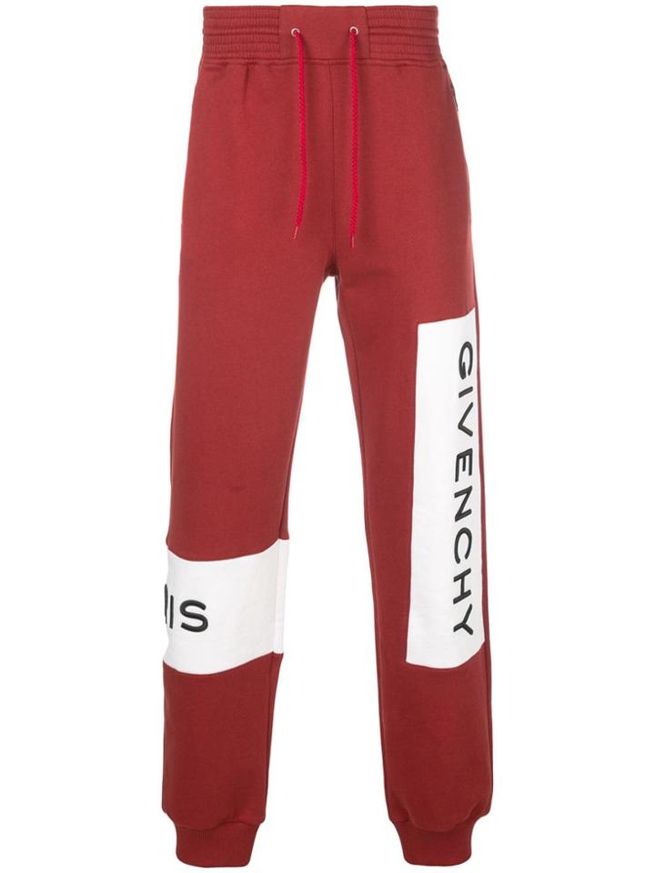 Givenchy Logo Print Track Pants - Red
