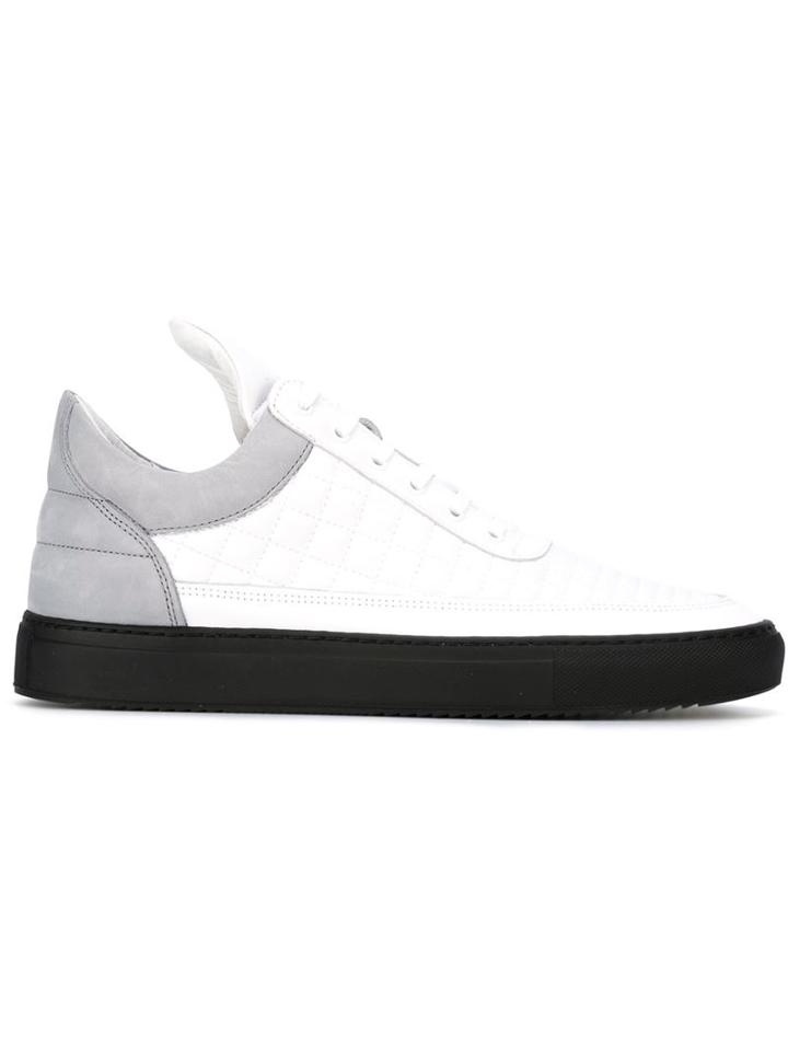 Filling Pieces Panelled Sneakers, Men's, Size: 44, White, Leather/rubber