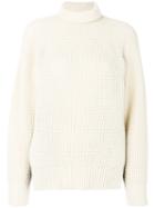Sacai - Contrast Back Panel Sweater - Women - Wool - 3, White, Wool