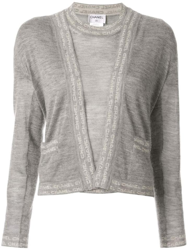 Chanel Pre-owned Logo T-shirt And Cardigan - Grey