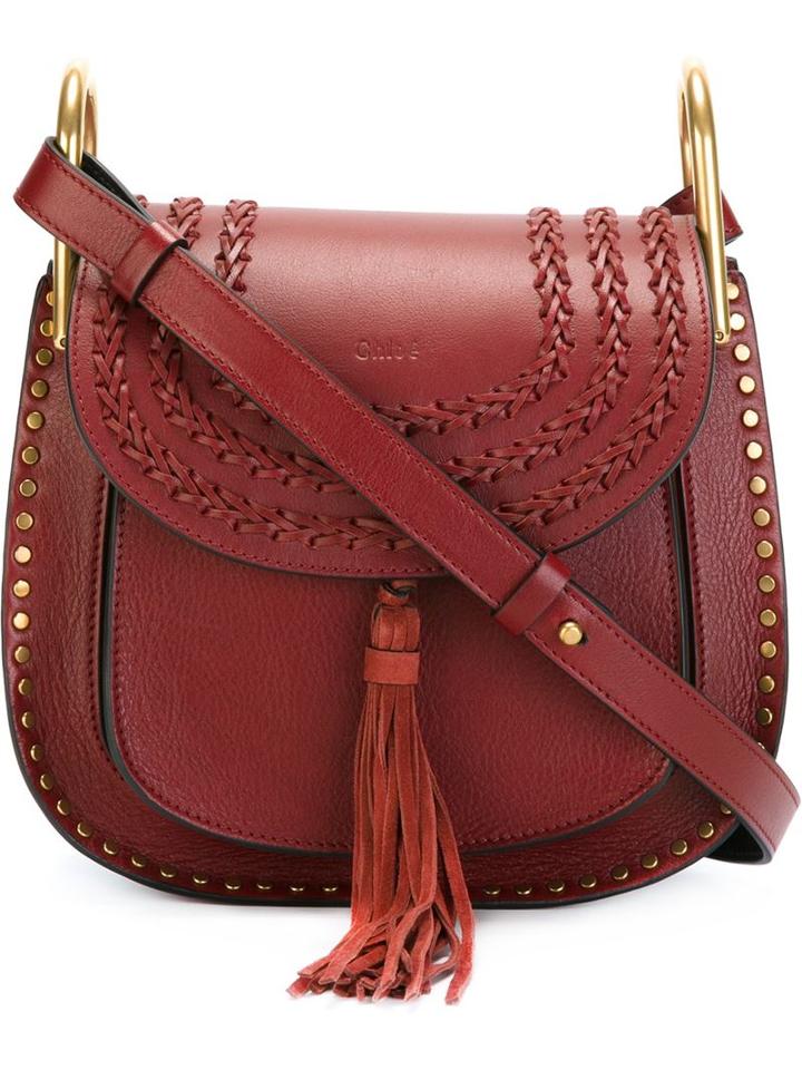 Chloé Small Hudson Crossbody Bag, Women's, Red, Calf Leather