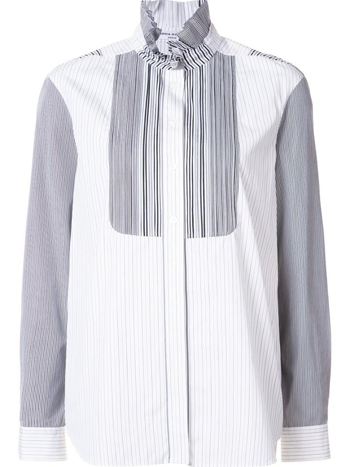 Sonia Rykiel Ruffled Collar Shirt, Women's, Size: 38, White, Cotton