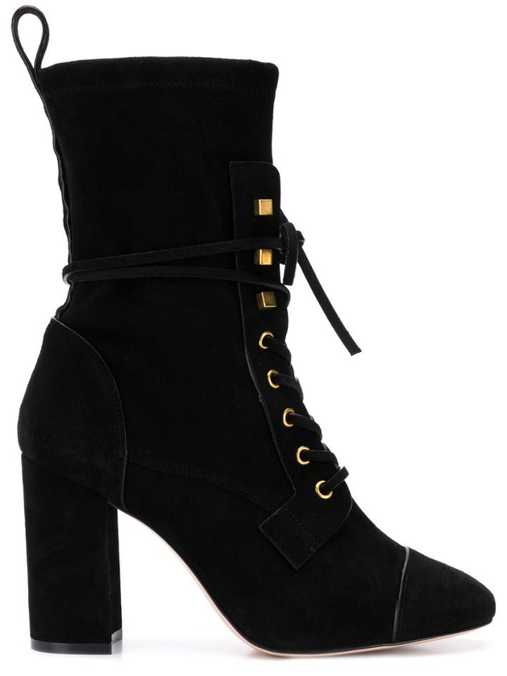 Stuart Weitzman Lace-up Boots - Black