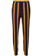 Rokh Striped Fitted Trousers - Black