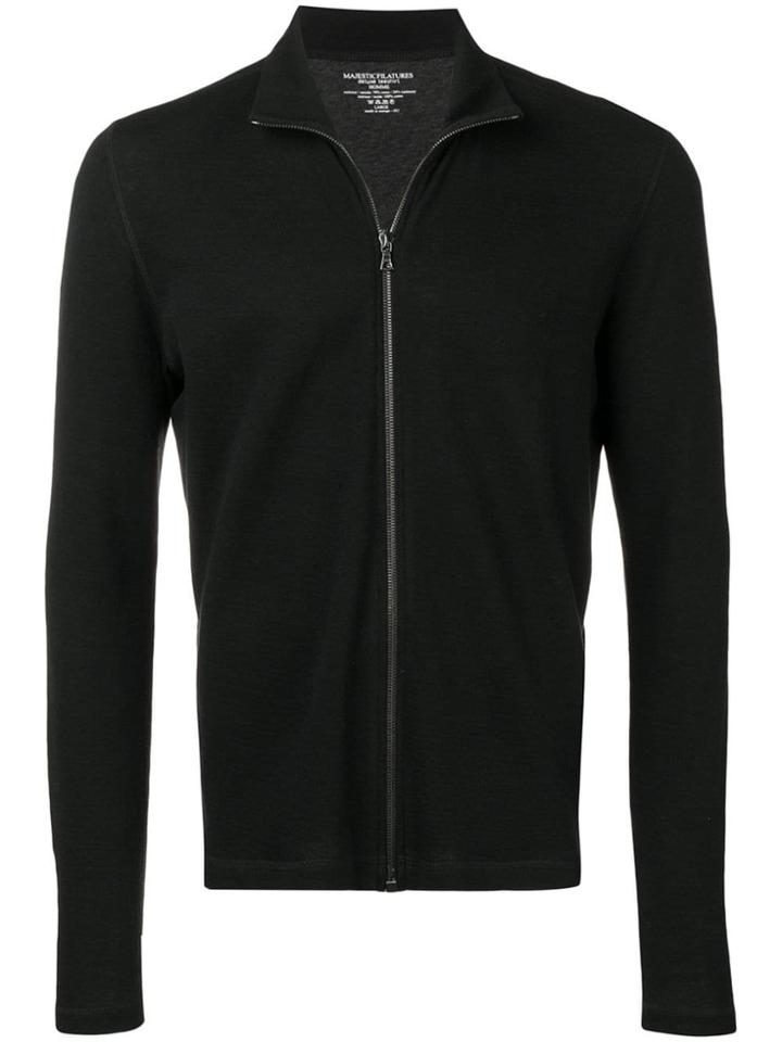 Majestic Filatures Zip Front Sweatshirt - Black