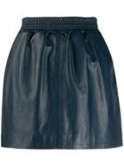 Arma Leather-look Mini Skirt - Blue