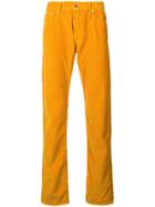President's Slim Corduroy Trousers - Yellow & Orange