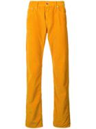 President's Slim Corduroy Trousers - Yellow & Orange
