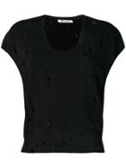 T By Alexander Wang U-neck Sweater - Black