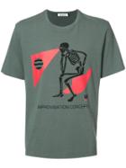 Undercover Skeleton Print T-shirt, Men's, Size: 3, Grey, Cotton