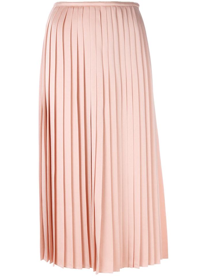 Fendi - Classic Pleated Skirt - Women - Acetate/viscose - 38, Pink/purple, Acetate/viscose
