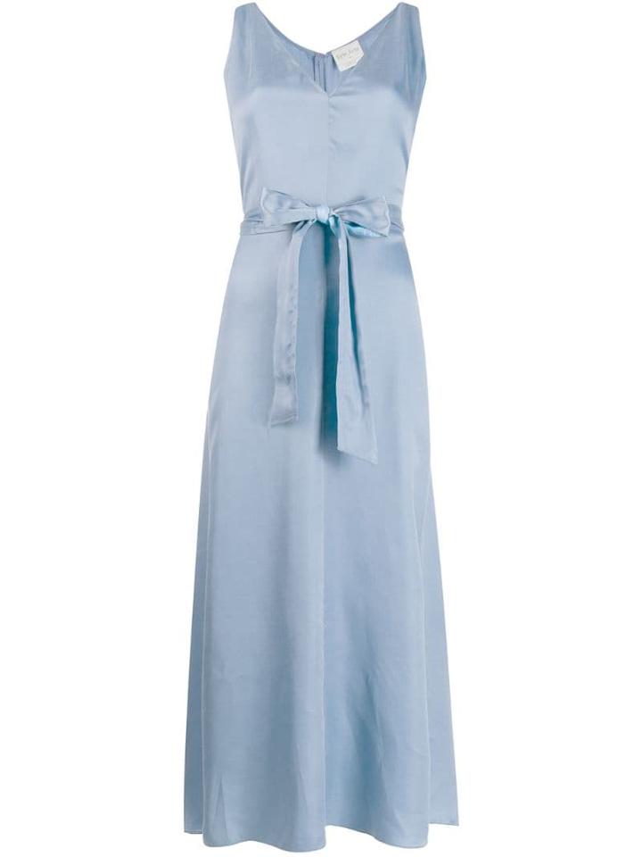 Forte Forte Long Belted Dress - Blue