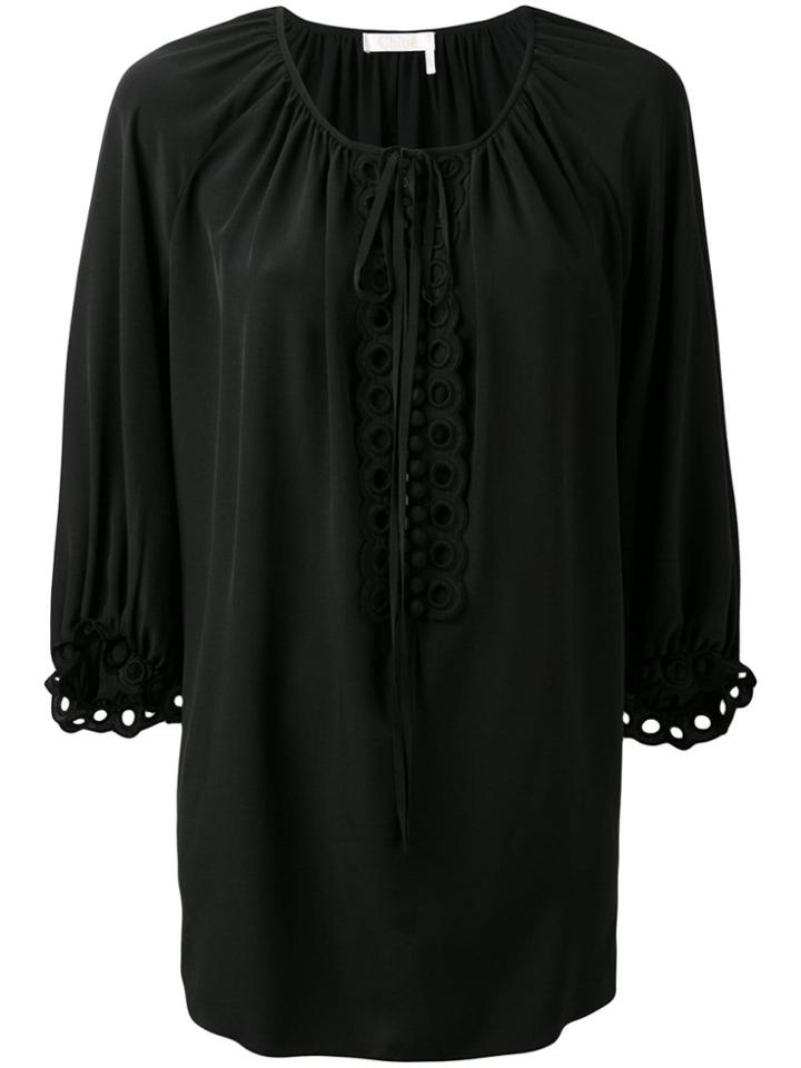 Chloé Shift Blouse - Black