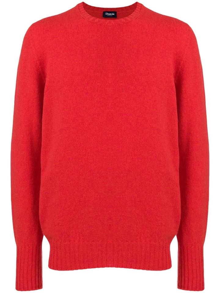 Drumohr Long-sleeve Fitted Sweater - Yellow & Orange