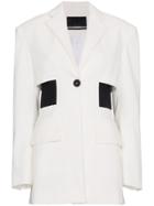 Proenza Schouler Single Breasted One Button Jacket - White