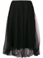 Comme Des Garçons Noir Kei Ninomiya Tulle Midi Skirt - Black