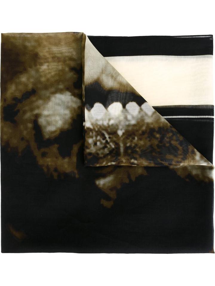 Givenchy Rottweiler Print Scarf, Women's, Black, Silk/cotton