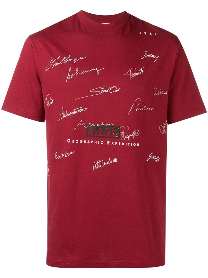 Napa Silver X Napapijri S-plata Ss T-shirt - Red