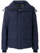 Canada Goose Coyote Fur Trim Hooded Coat - Blue