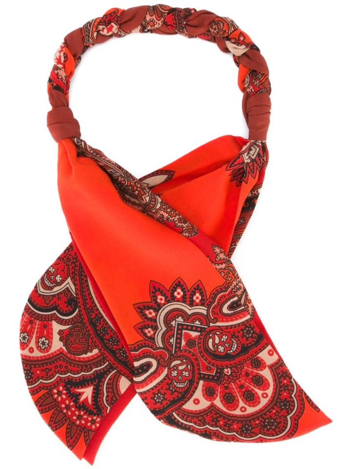 Alexander Mcqueen Paisley Print Scarf, Women's, Red, Silk