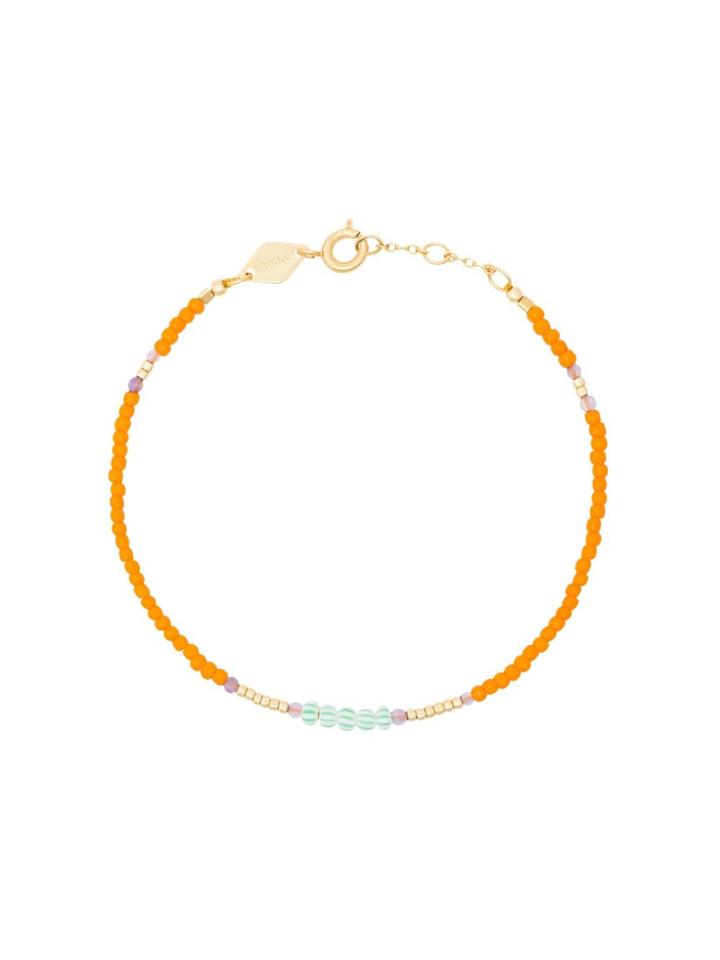 Anni Lu Orange And Blue Peppy Gold Plated Bracelet - Yellow & Orange