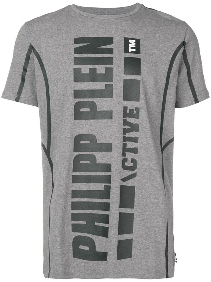 Philipp Plein Active Stripe Detail T-shirt - Grey