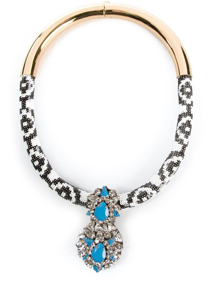 Shourouk 'zulu' Necklace, Women's, Blue