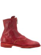 Guidi Western-style Ankle Boots - Red