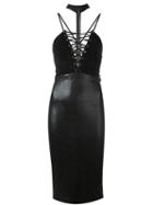 Jitrois 'robet' Dress, Women's, Size: 36, Black, Lamb Skin/cotton/spandex/elastane