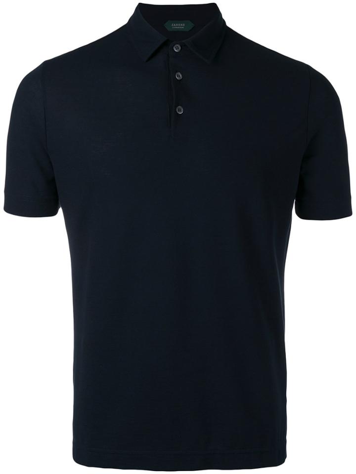 Zanone Short Sleeve Polo Shirt - Black