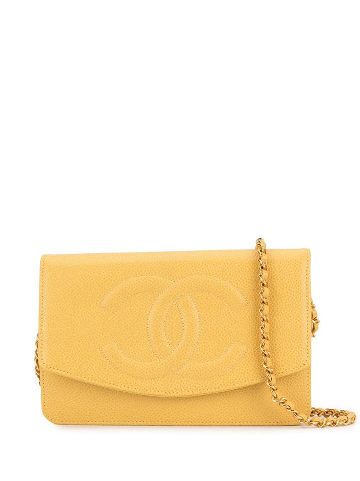 Chanel Pre-owned 1998's Chain Shoulder Wallet Bag - Yellow