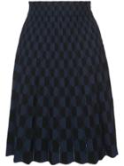 Akris Punto Geometric Pattern Skirt - Black