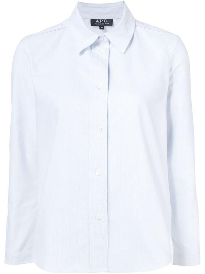 A.p.c. Classic Shirt, Women's, Size: 38, Blue, Cotton