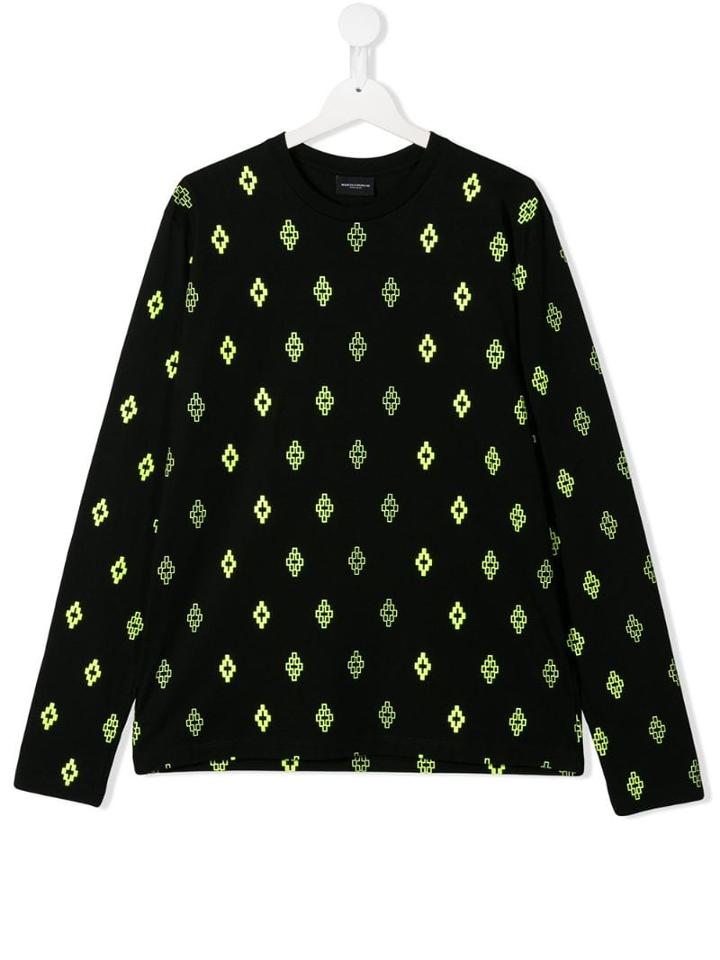 Marcelo Burlon County Of Milan Kids Logo Print T-shirt - Black